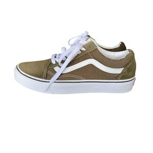 Olive Green Suede Vans Sneakers